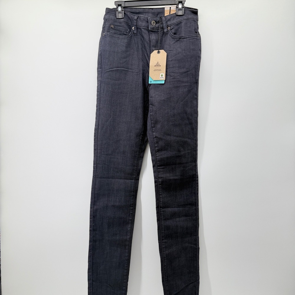 Prana Kayla High Rise Jean Womens 0 Tall 34 Inseam Denim Solid Charcoal Grey NWT - Picture 5 of 6